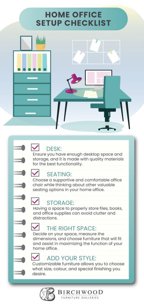 34 Items for Your Home Office Setup Checklist (Printable)