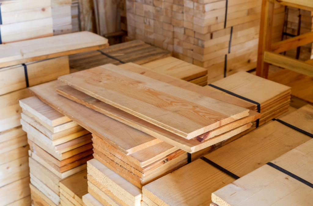 Flanks of Rain tree wood (softwood) for furniture making.