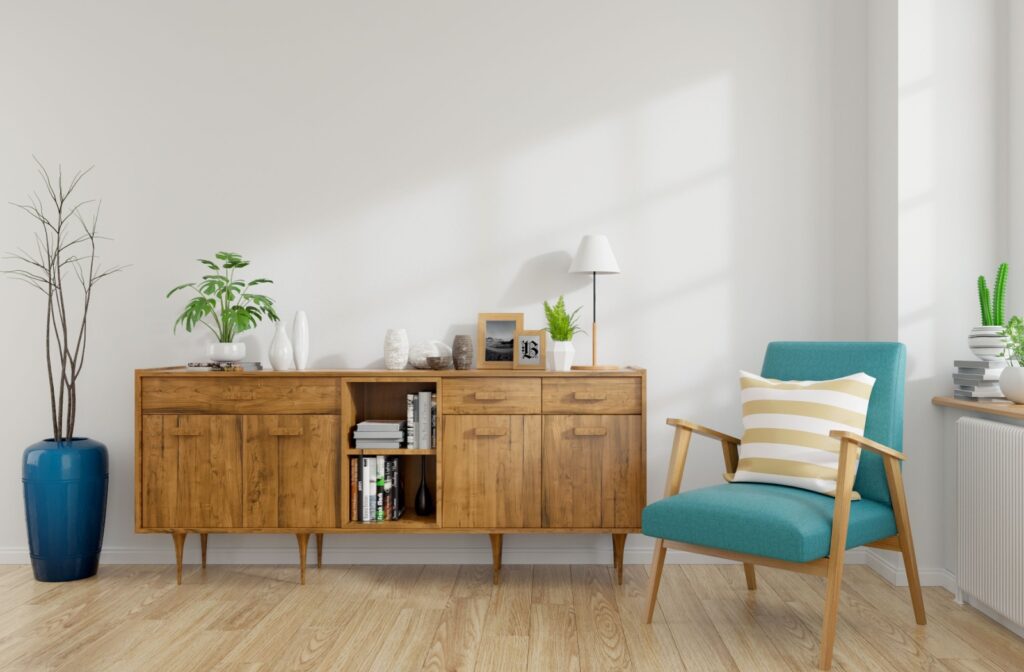 Handstone furniture in a living room