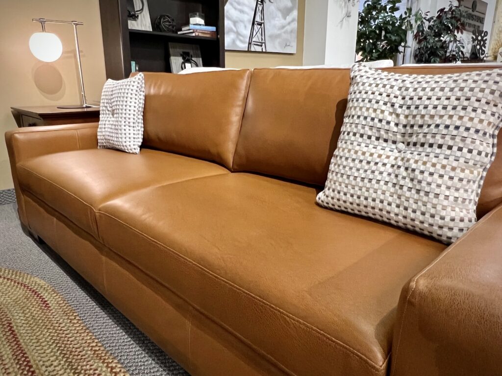 A close up of a sofa from Birchwood Furniture Galleries in Calgary, Alberta.